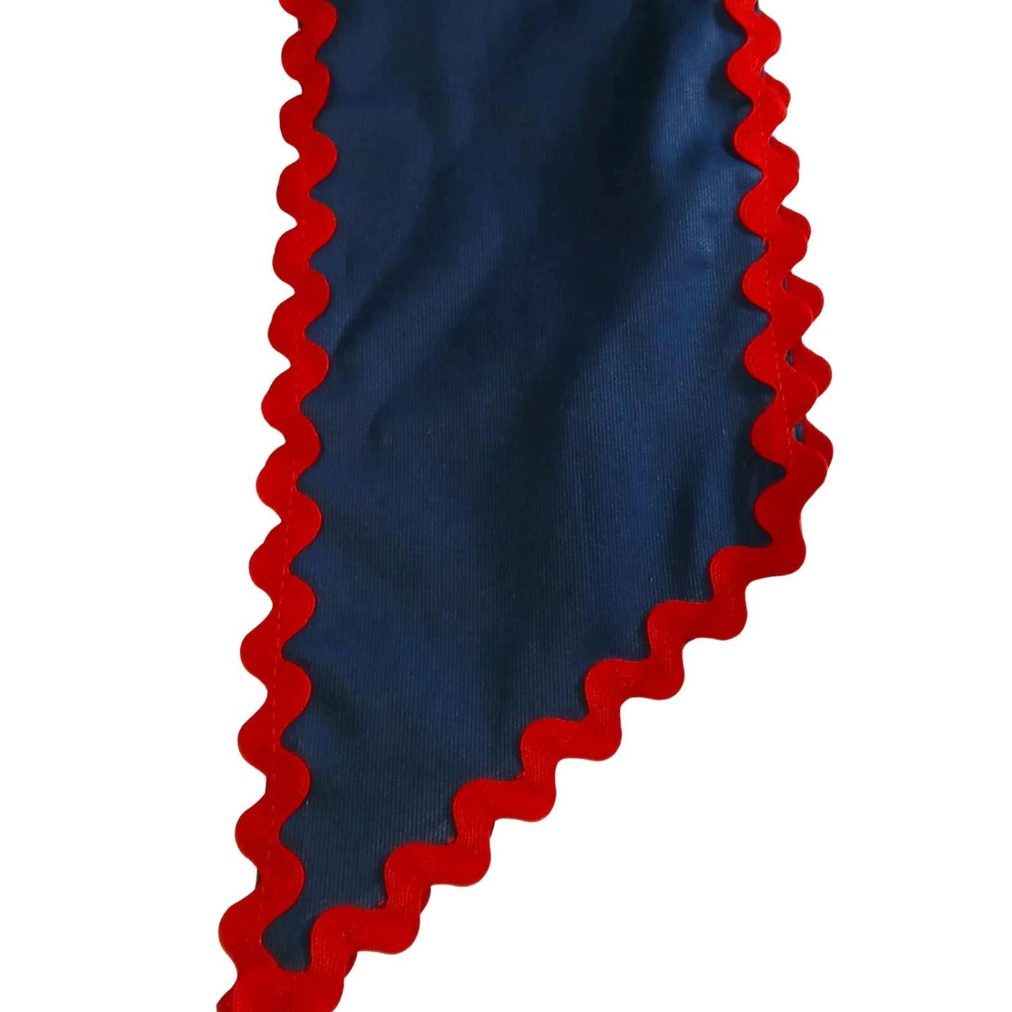 COTTON PIQUE RICK RACK TRIMMED WREATH SASH