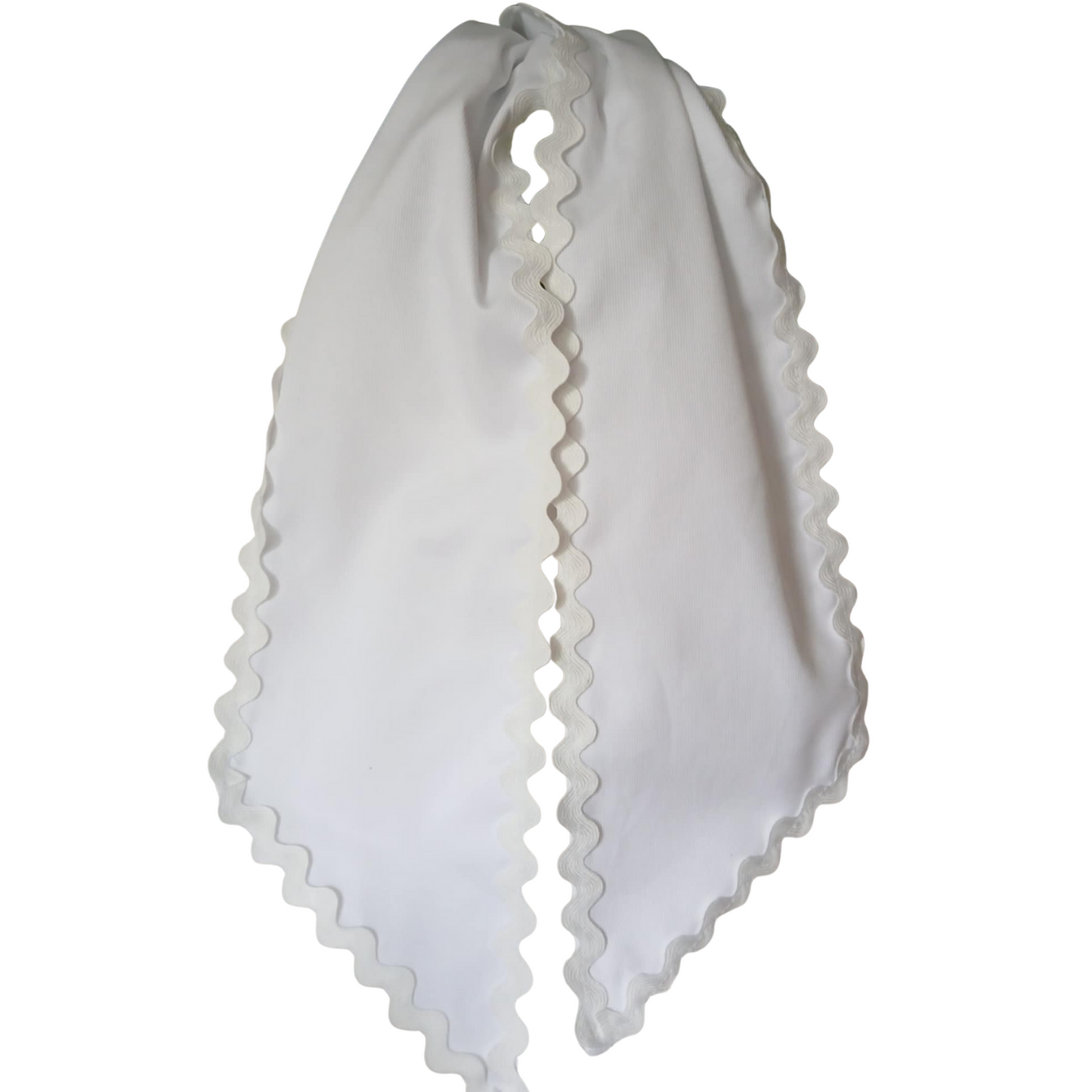COTTON PIQUE RICK RACK TRIMMED WREATH SASH