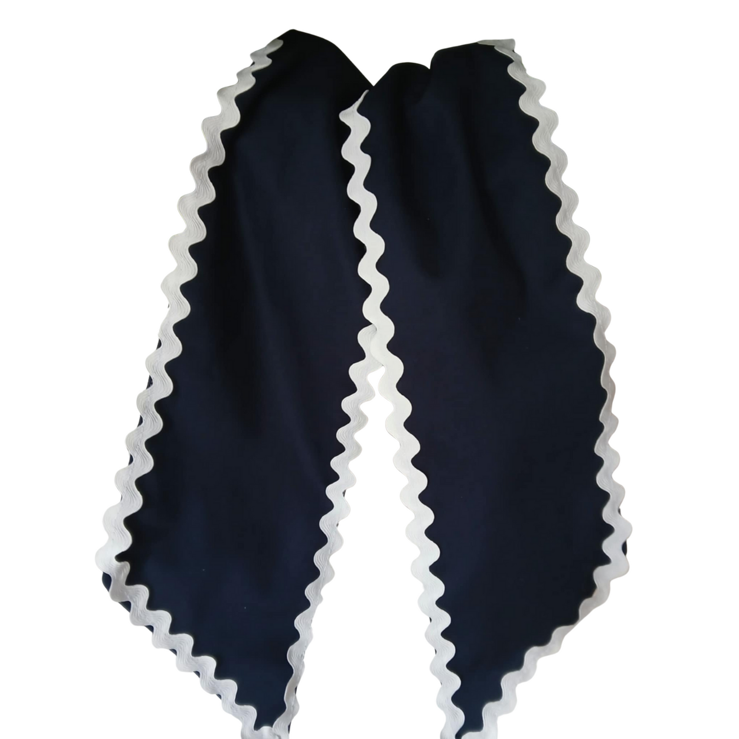 COTTON PIQUE RICK RACK TRIMMED WREATH SASH