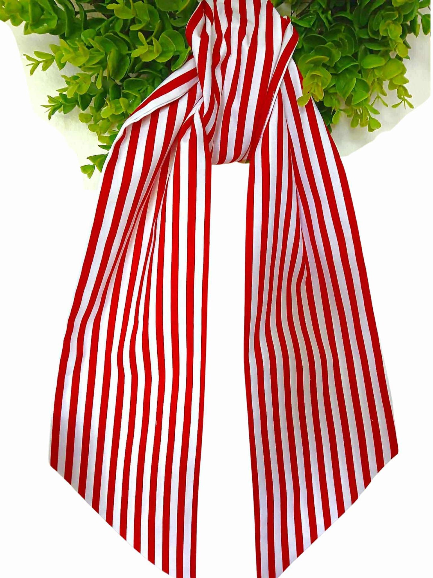 Candy Cane Stripe Wreath Sash - Cotton