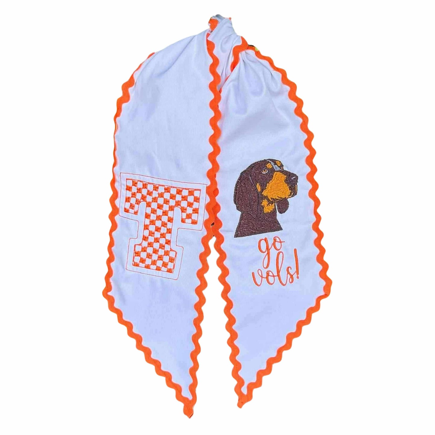 COTTON PIQUE RICK RACK TRIMMED WREATH SASH