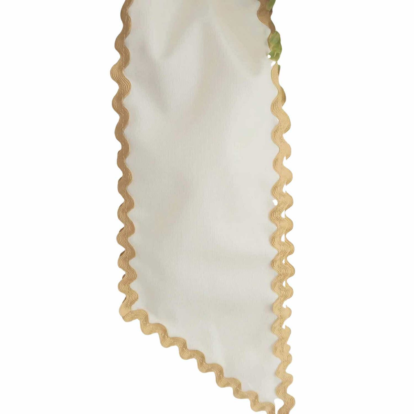 COTTON PIQUE RICK RACK TRIMMED WREATH SASH