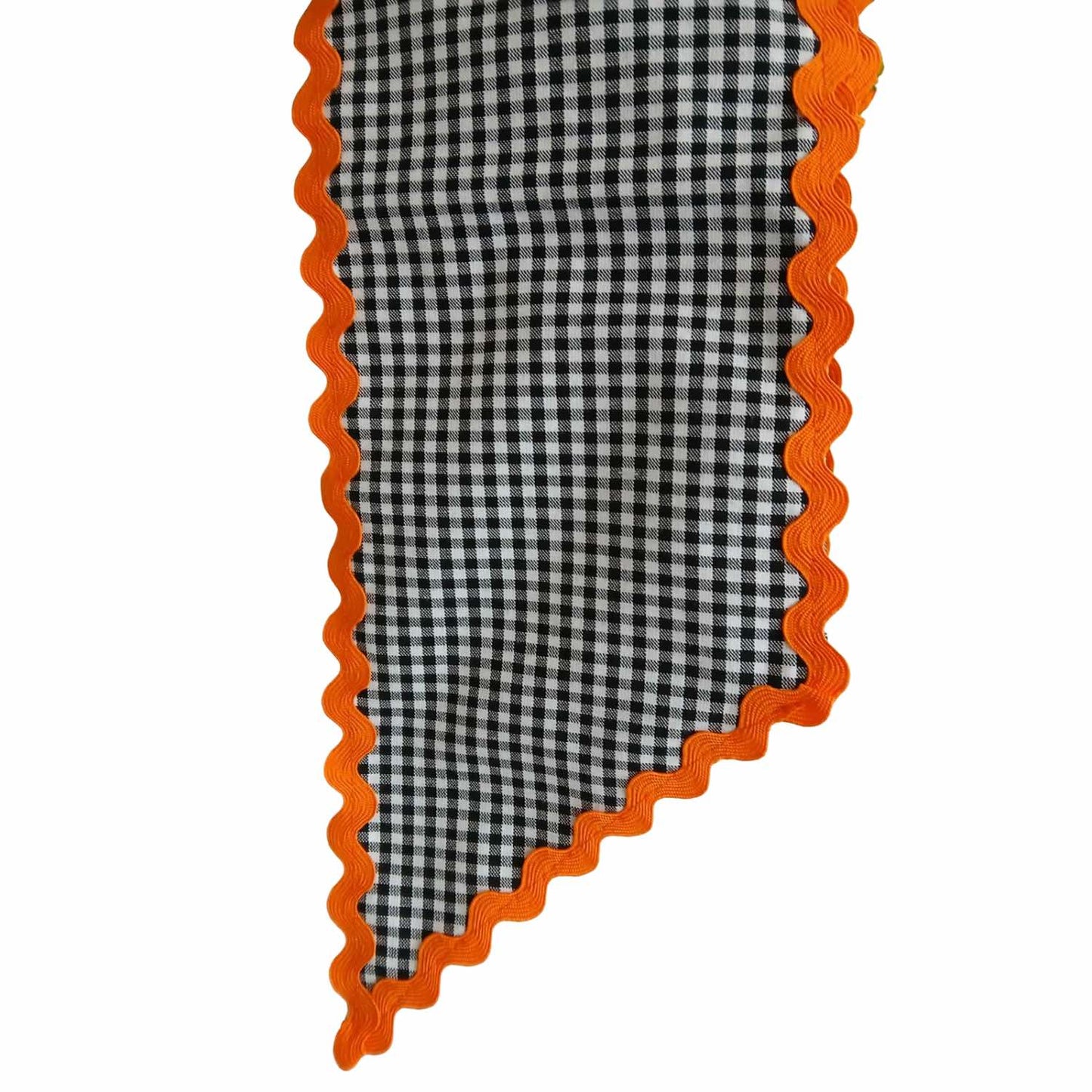 COTTON 1/8 GINGHAM RICK RACK TRIMMED WREATH SASH