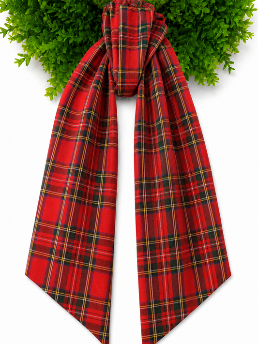 Tartan Plaid Wreath Sash