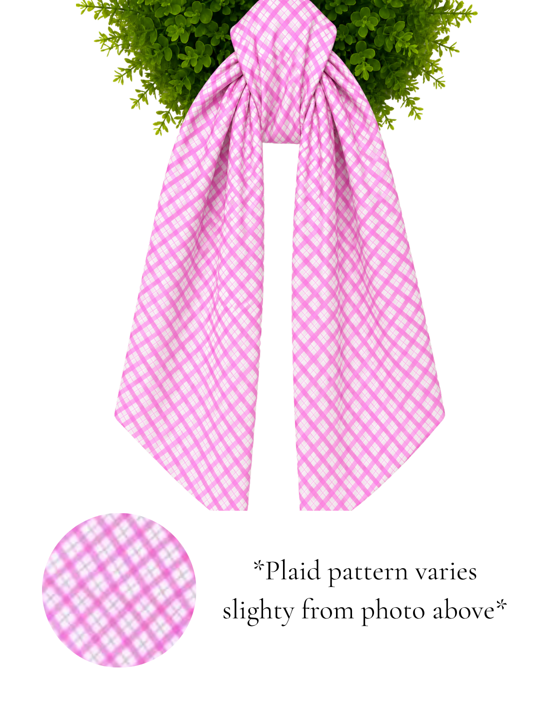 Plaid Wreath Sashes