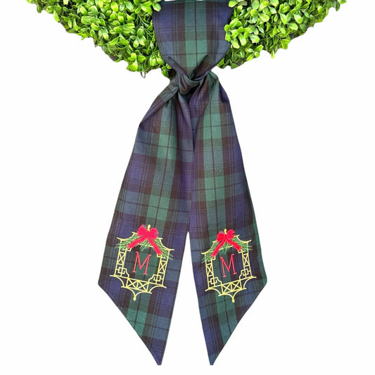 Tartan Plaid Wreath Sash