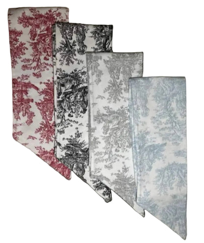Toile Wreath Sash- Canvas Weight With or Without Trim