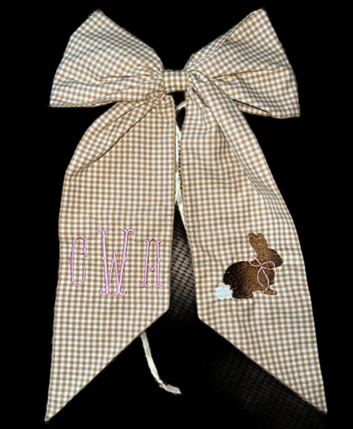 Hand Stitched Bows- 1/8 Inch Gingham