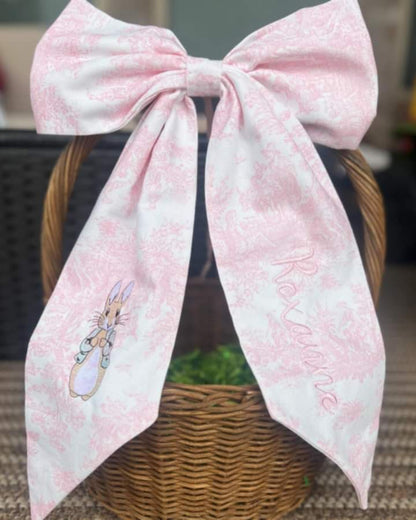 Hand Stitched Bows - Toile