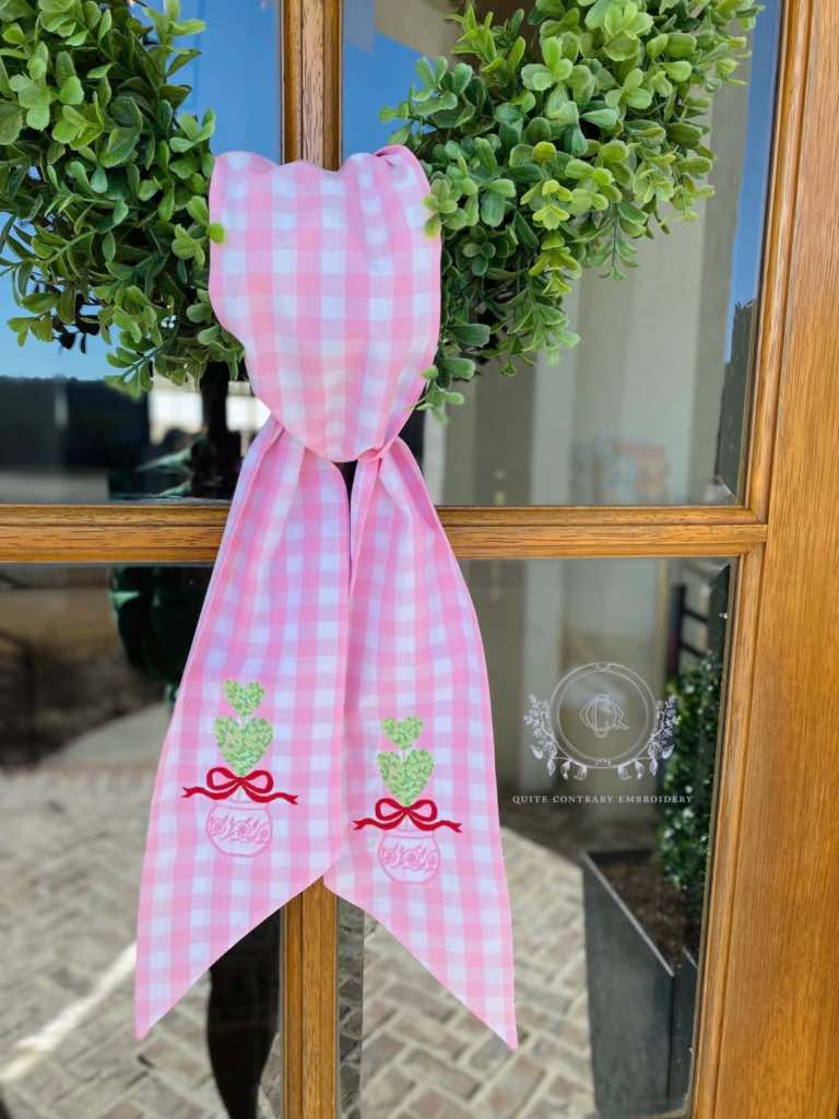 Wreath Sashes - Gingham 1/2 Inch