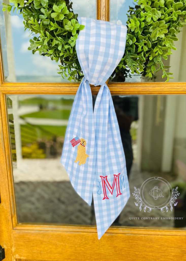 Wreath Sashes - Gingham 1/2 Inch