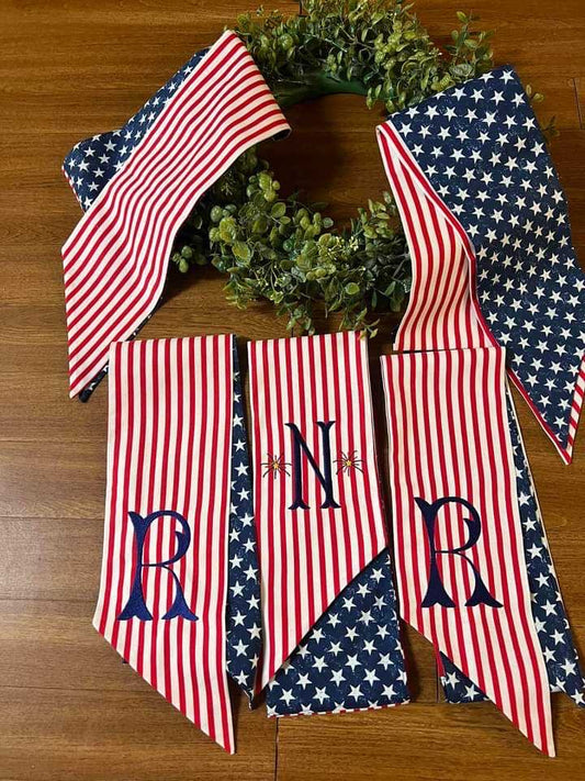 Patriotic Wreath Sashes