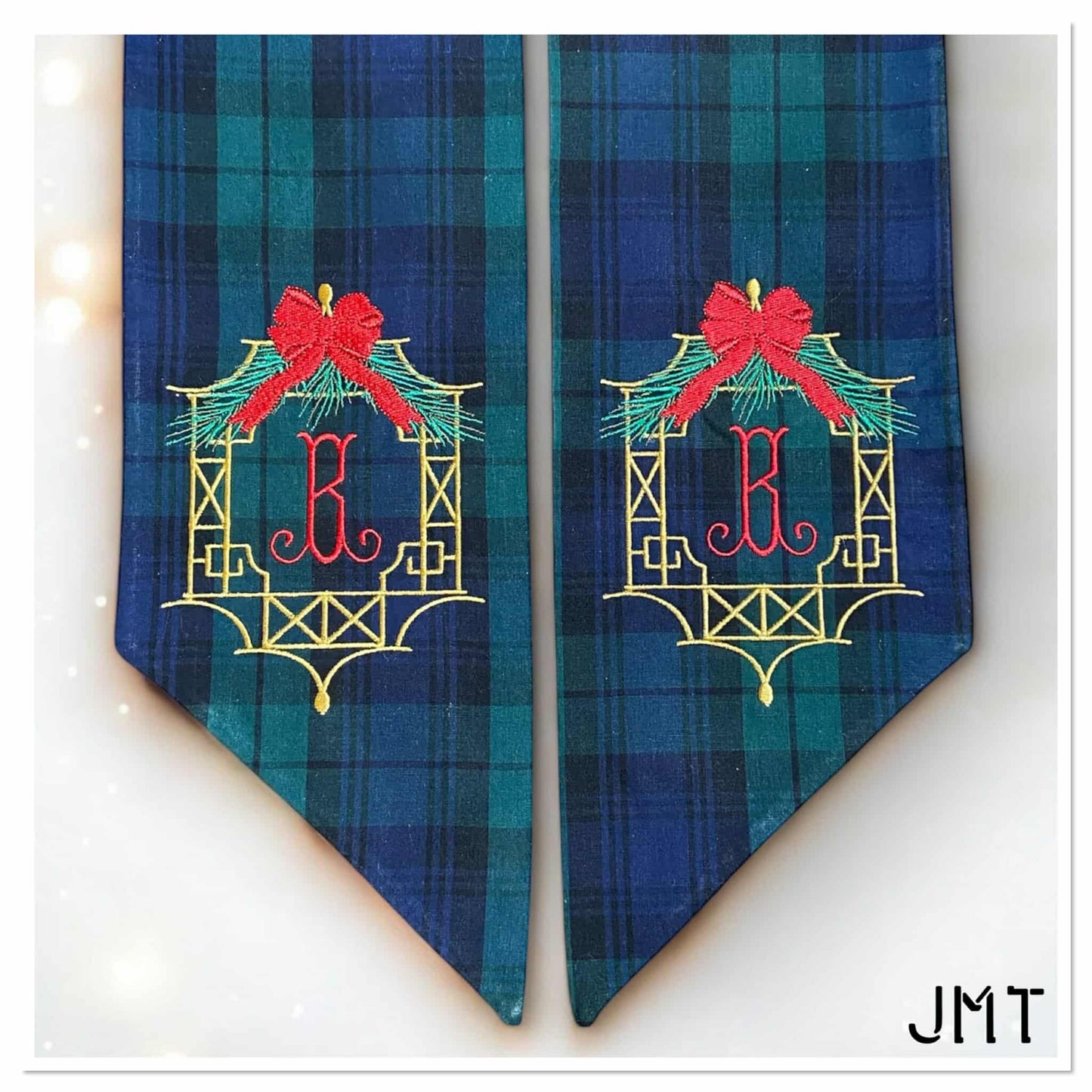 Wreath Sashes - Holiday English Tartan Plaid