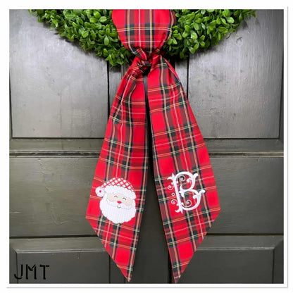 Tartan Plaid Wreath Sash