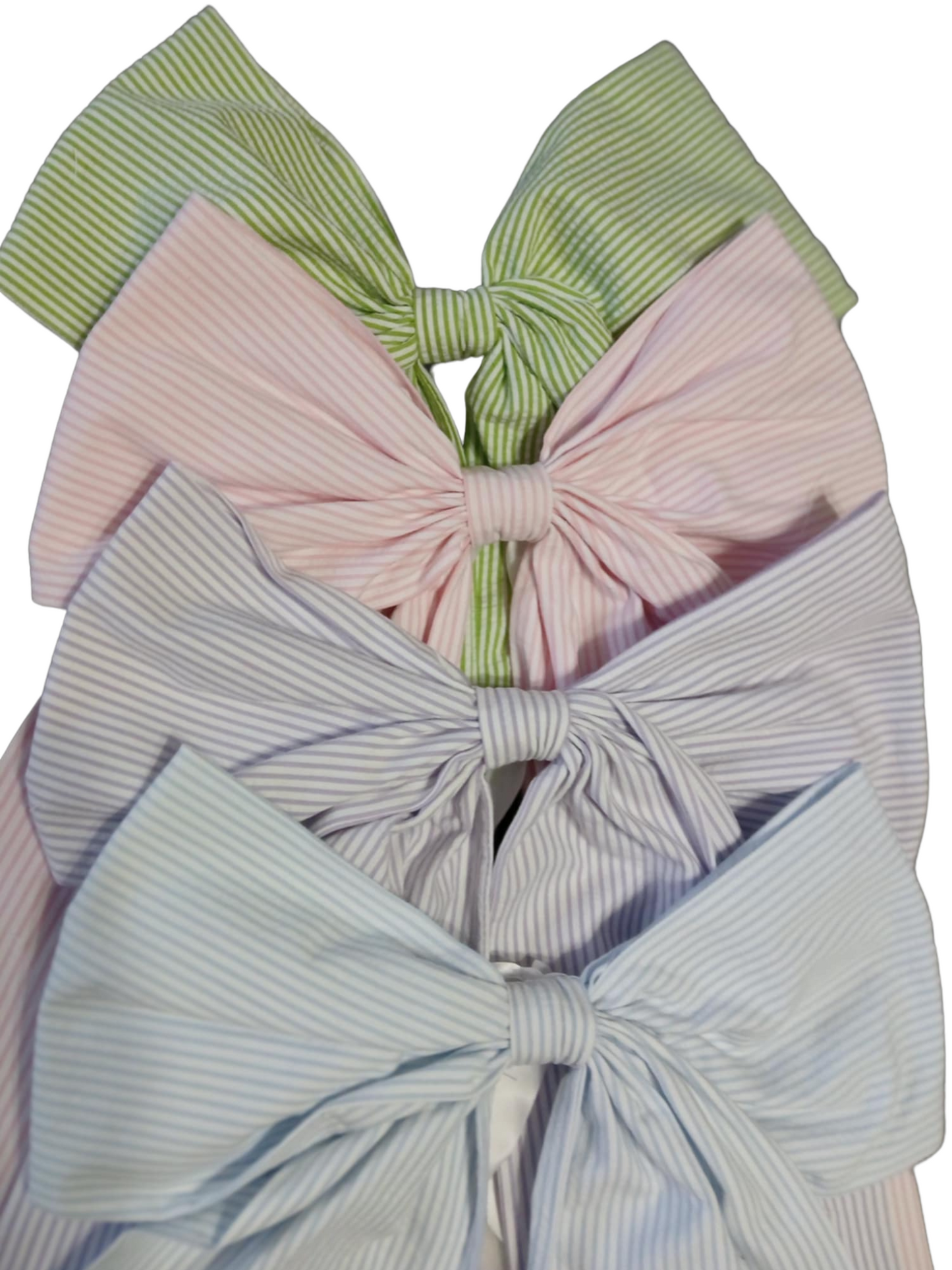 Hand Stitched Bows - Seersucker