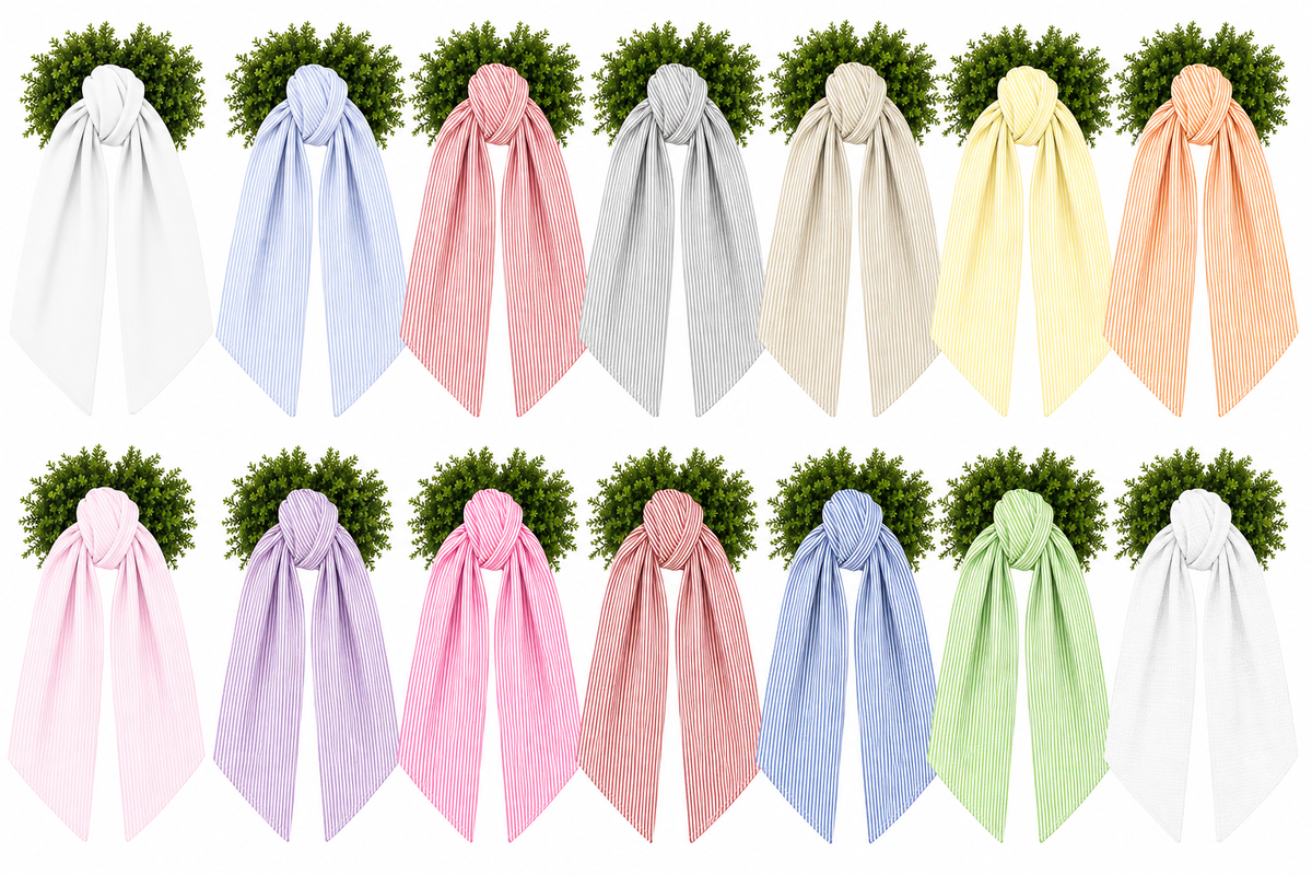 Wreath Sash - Seersucker