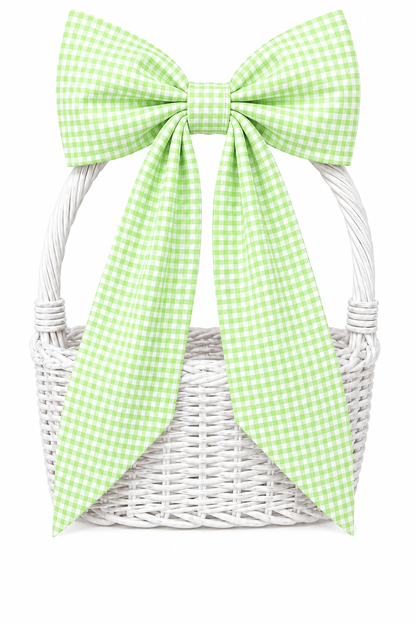 Hand Stitched Bows- 1/8 Inch Gingham