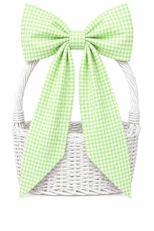 Hand Stitched Bows- 1/8 Inch Gingham