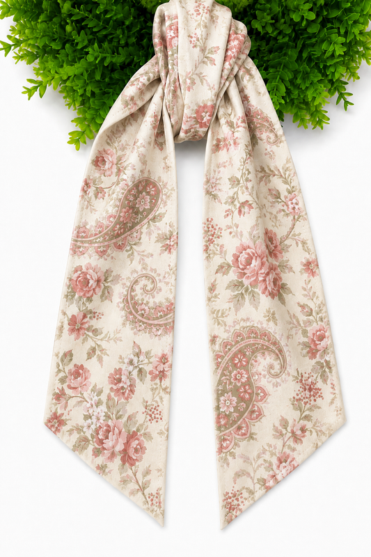 Wreath Sash - Florals and Chinoiserie