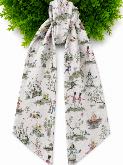 Toile Wreath Sash- Canvas Weight With or Without Trim