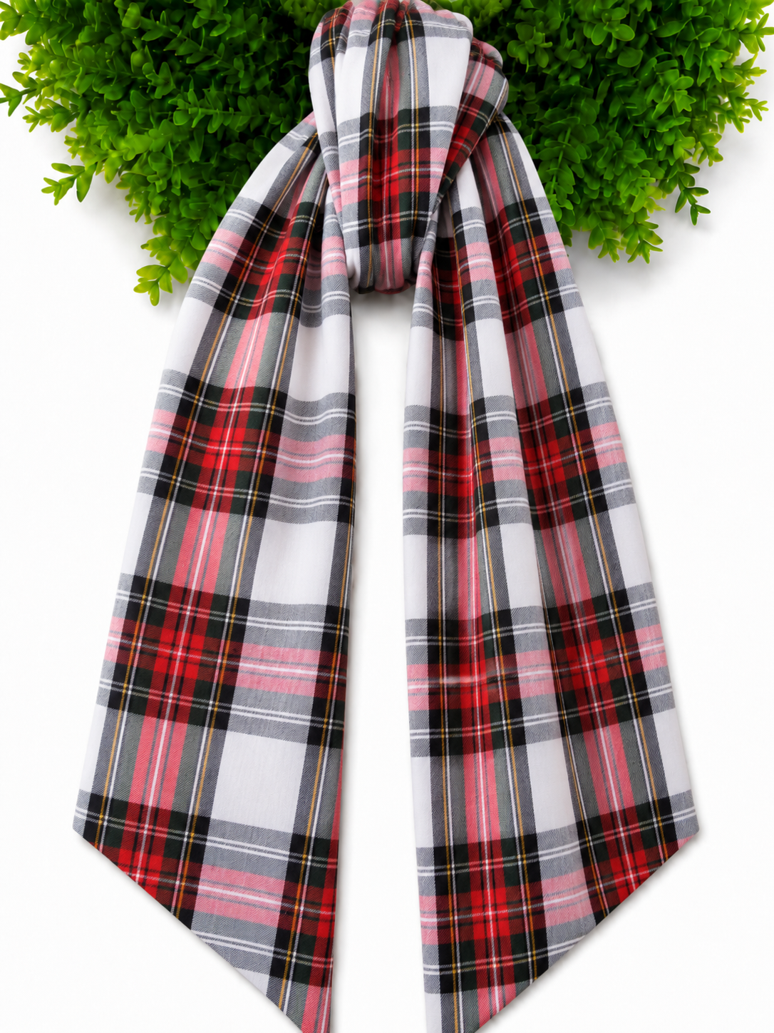 Tartan Plaid Wreath Sash