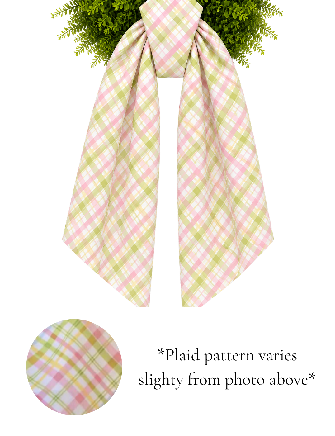 Plaid Wreath Sashes
