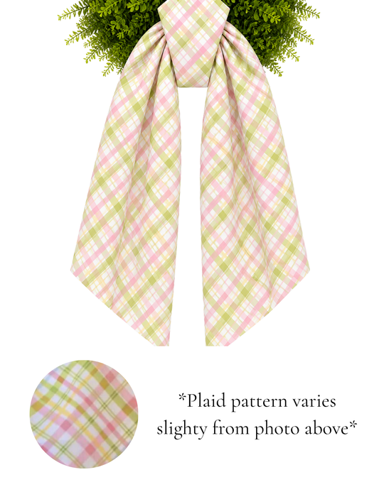 Plaid Wreath Sashes