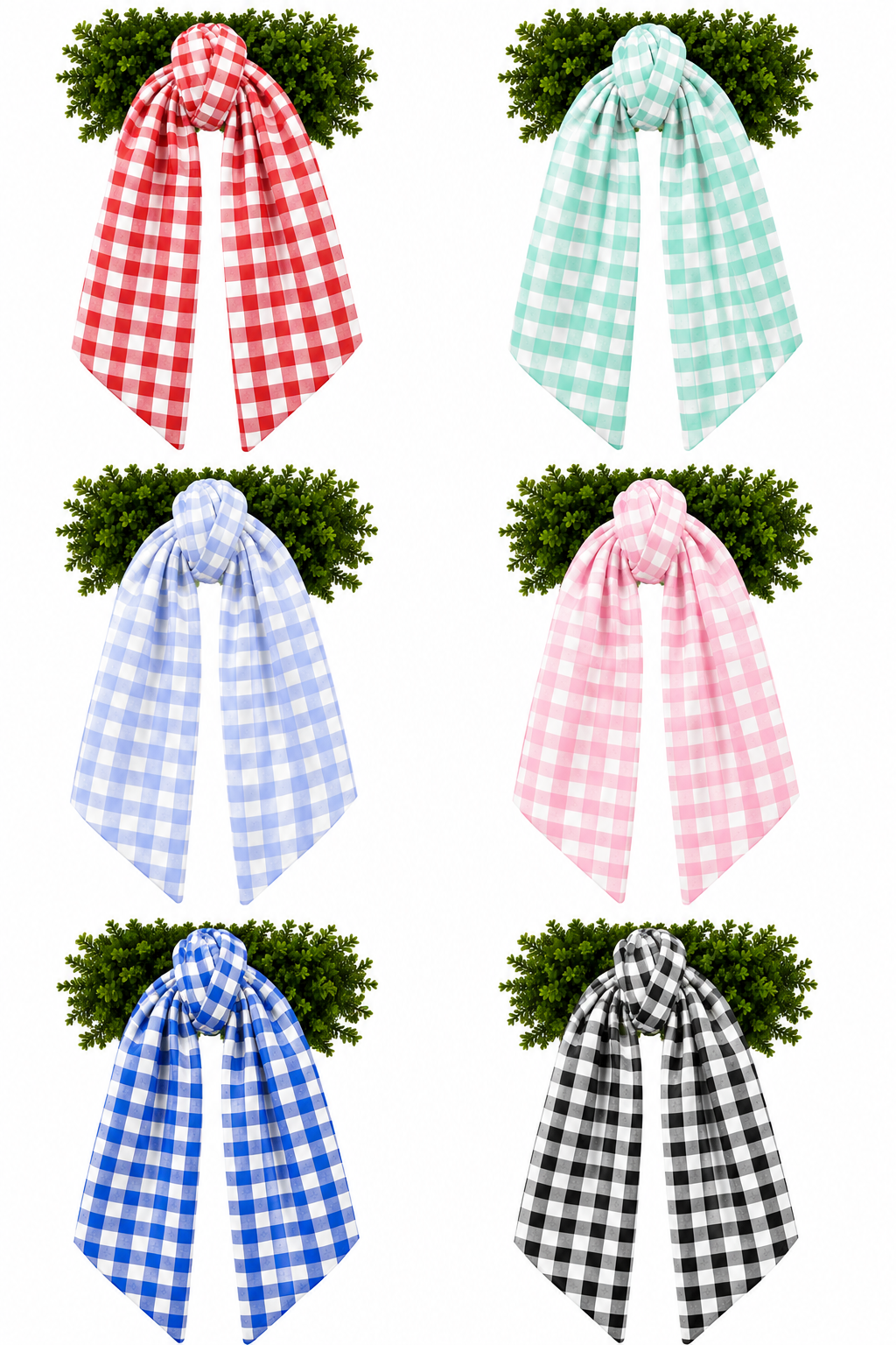 Wreath Sashes - Gingham 1/2 Inch