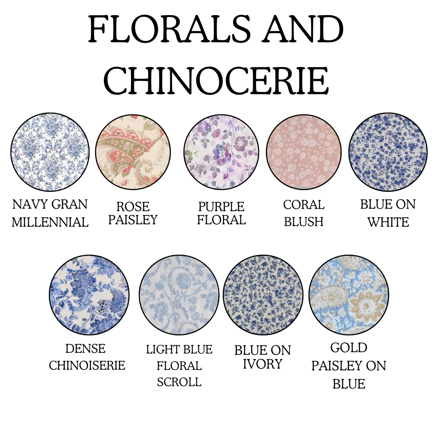 Wreath Sash - Florals and Chinoiserie