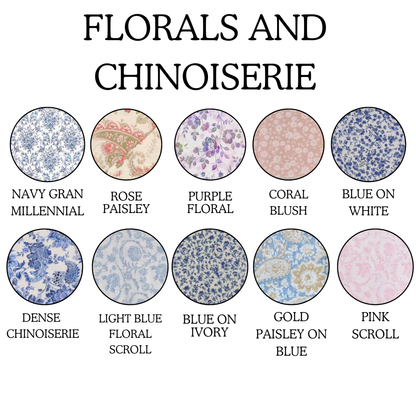 Wreath Sash - Florals and Chinoiserie