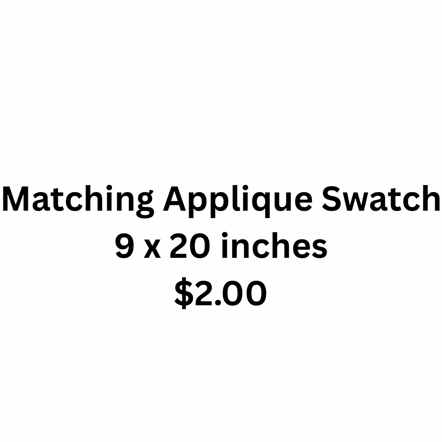 Coordinating Applique Swatch for Pillow Cover