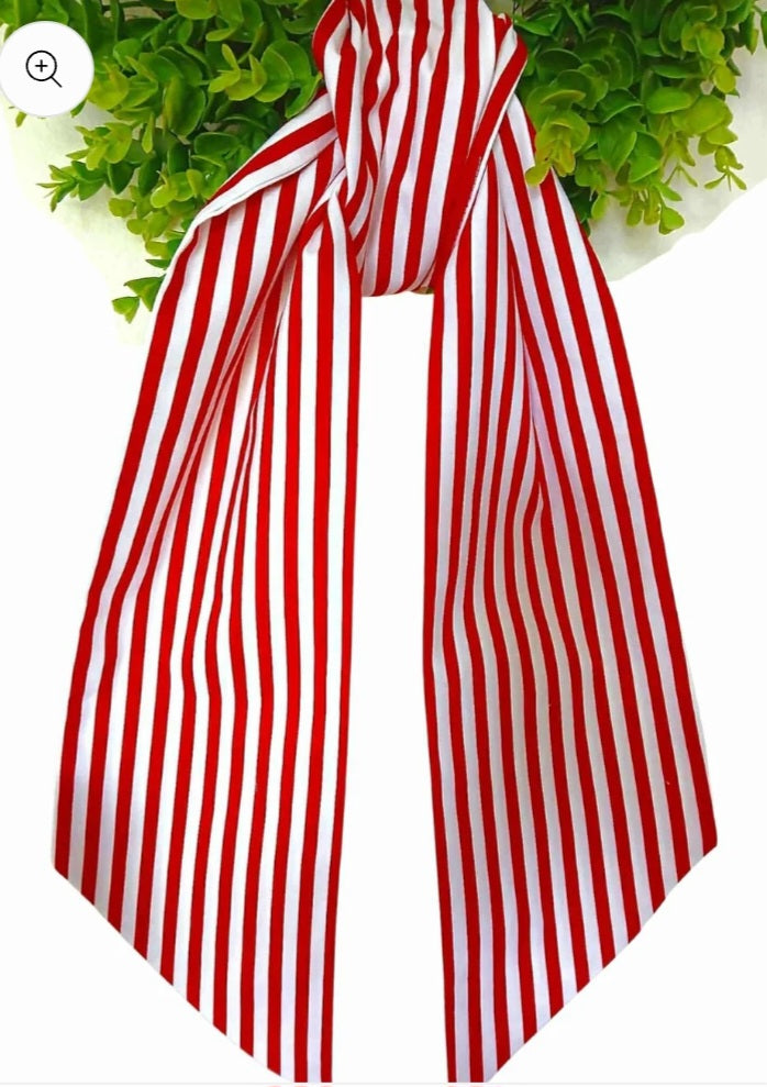 Striped Wreath Sash - With or Without Trim