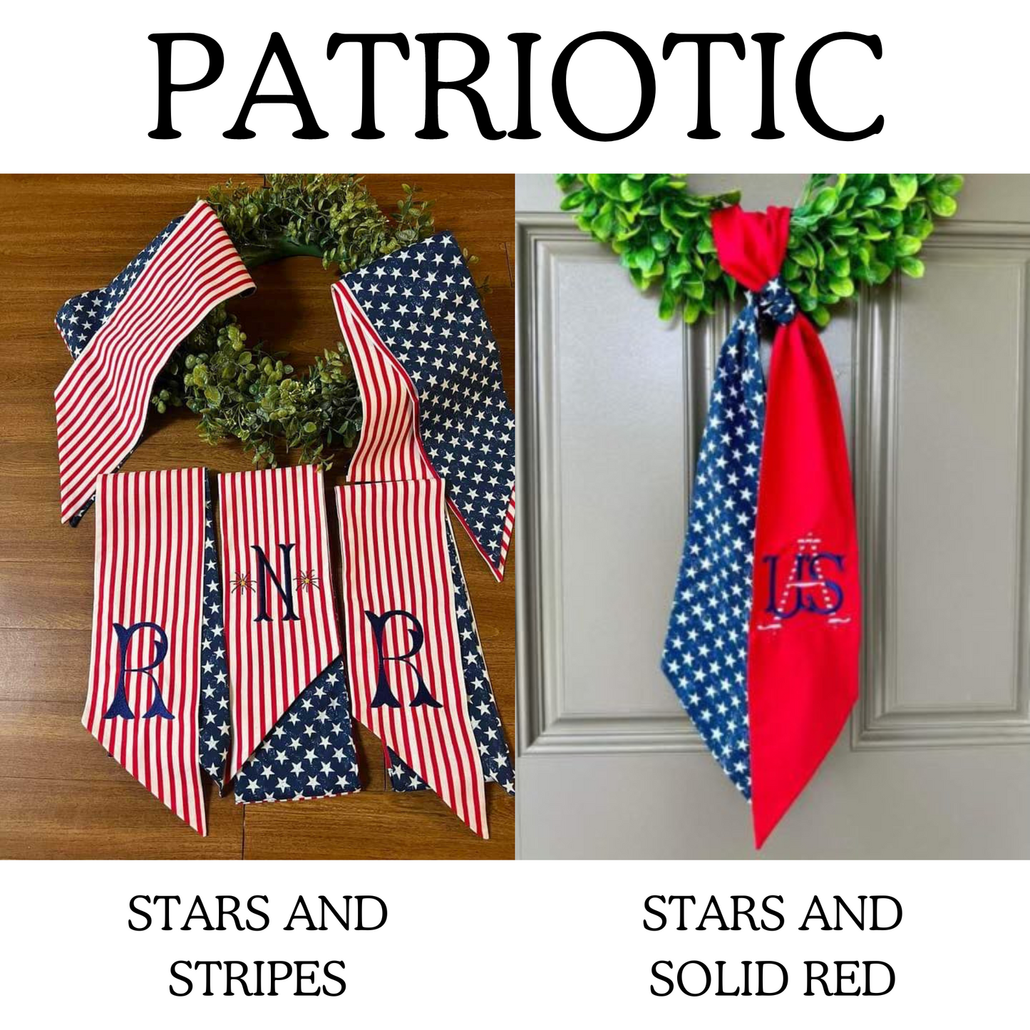 Patriotic Wreath Sashes