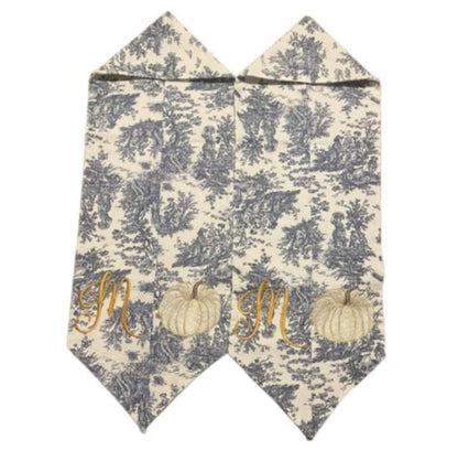 Toile Wreath Sash- Canvas Weight With or Without Trim