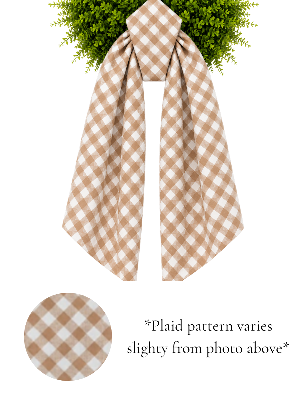 Plaid Wreath Sashes