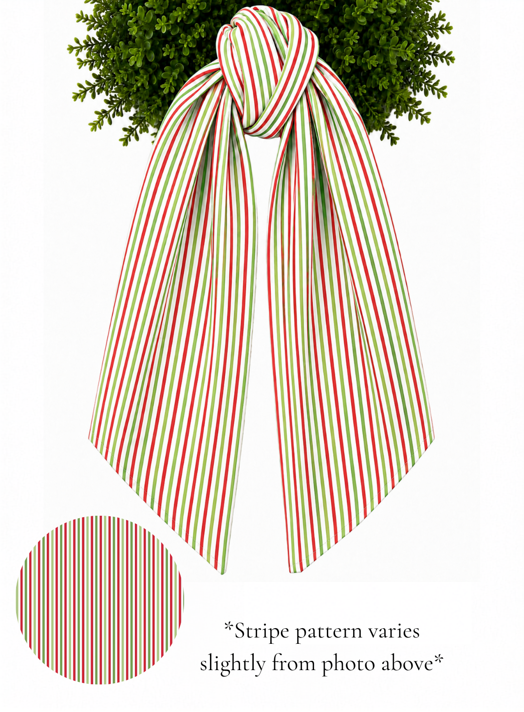Striped Wreath Sash - With or Without Trim