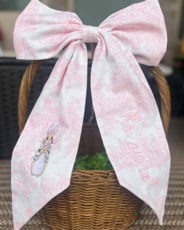 Hand Stitched Bows - Toile