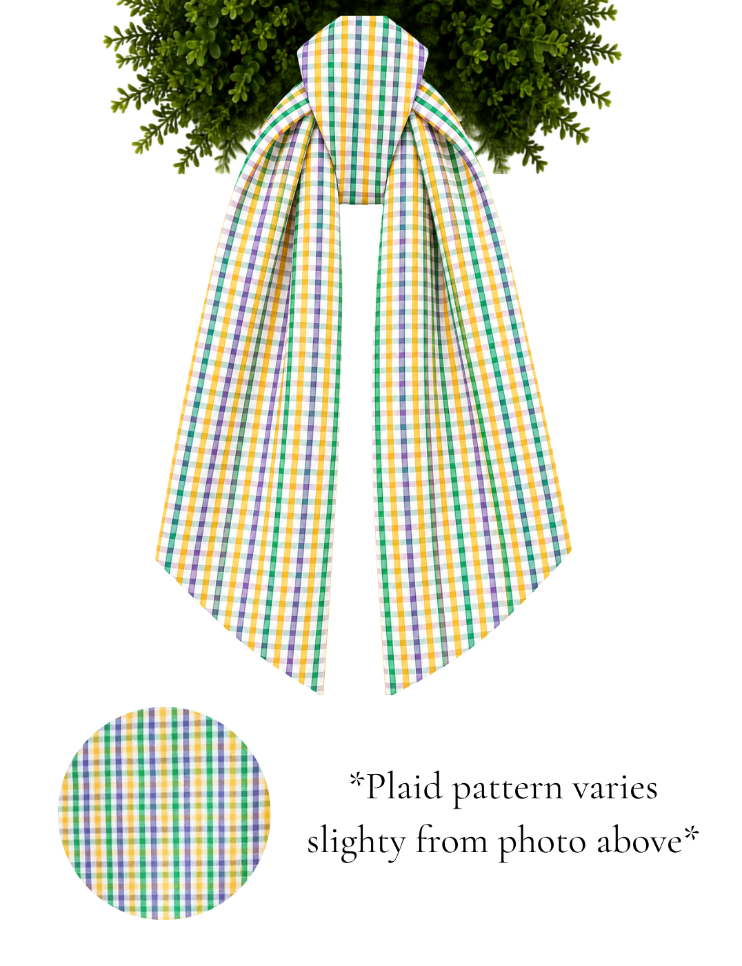 Plaid Wreath Sashes
