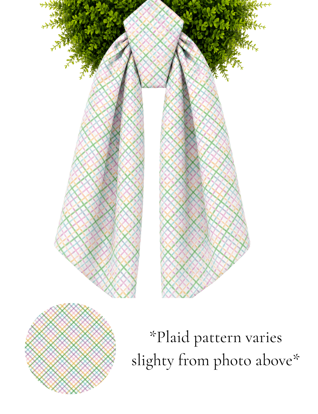 Plaid Wreath Sashes