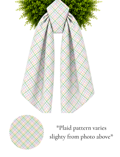 Plaid Wreath Sashes