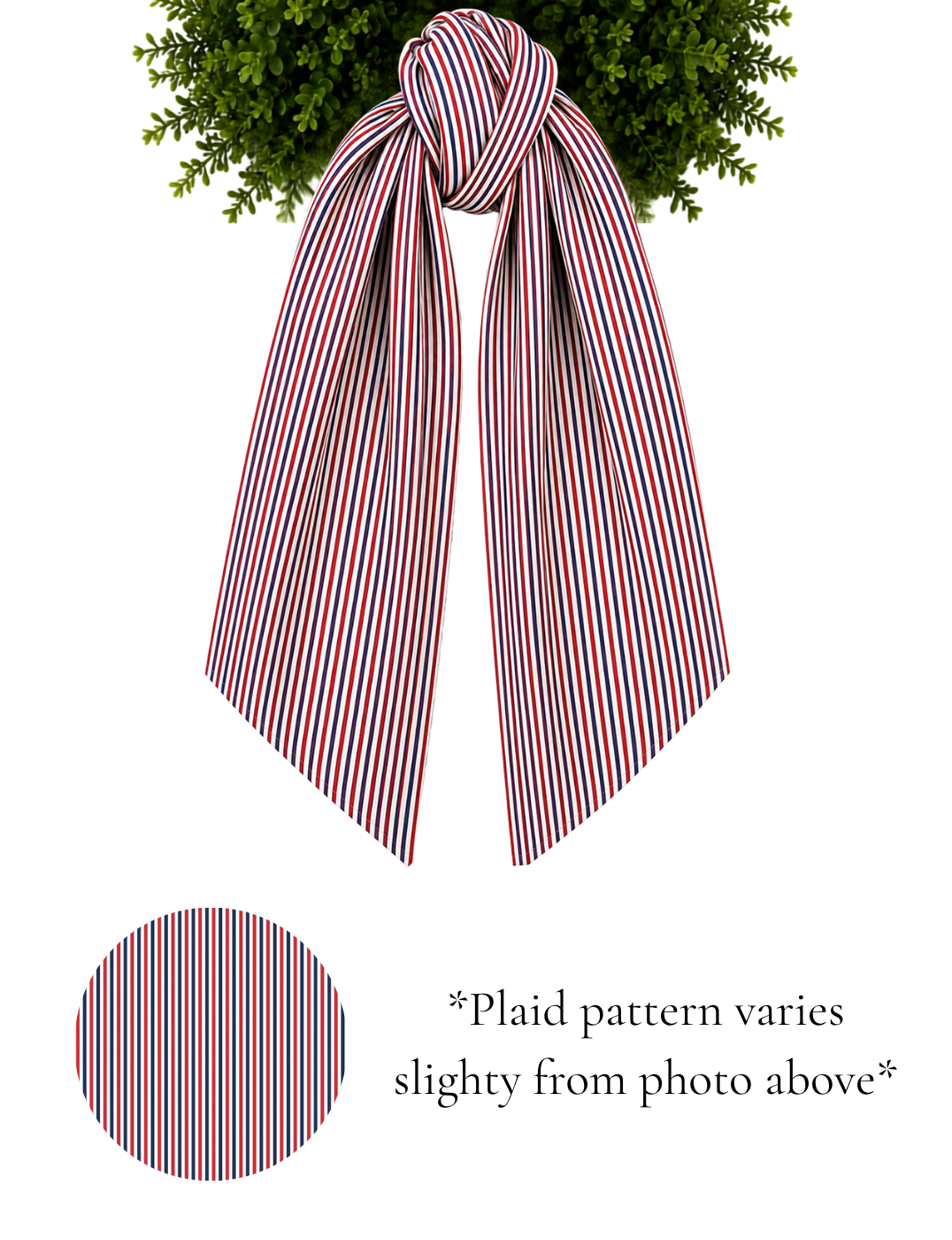 Striped Wreath Sash - With or Without Trim