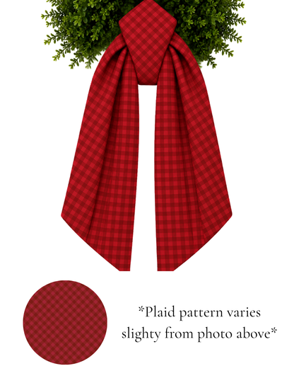 Plaid Wreath Sashes