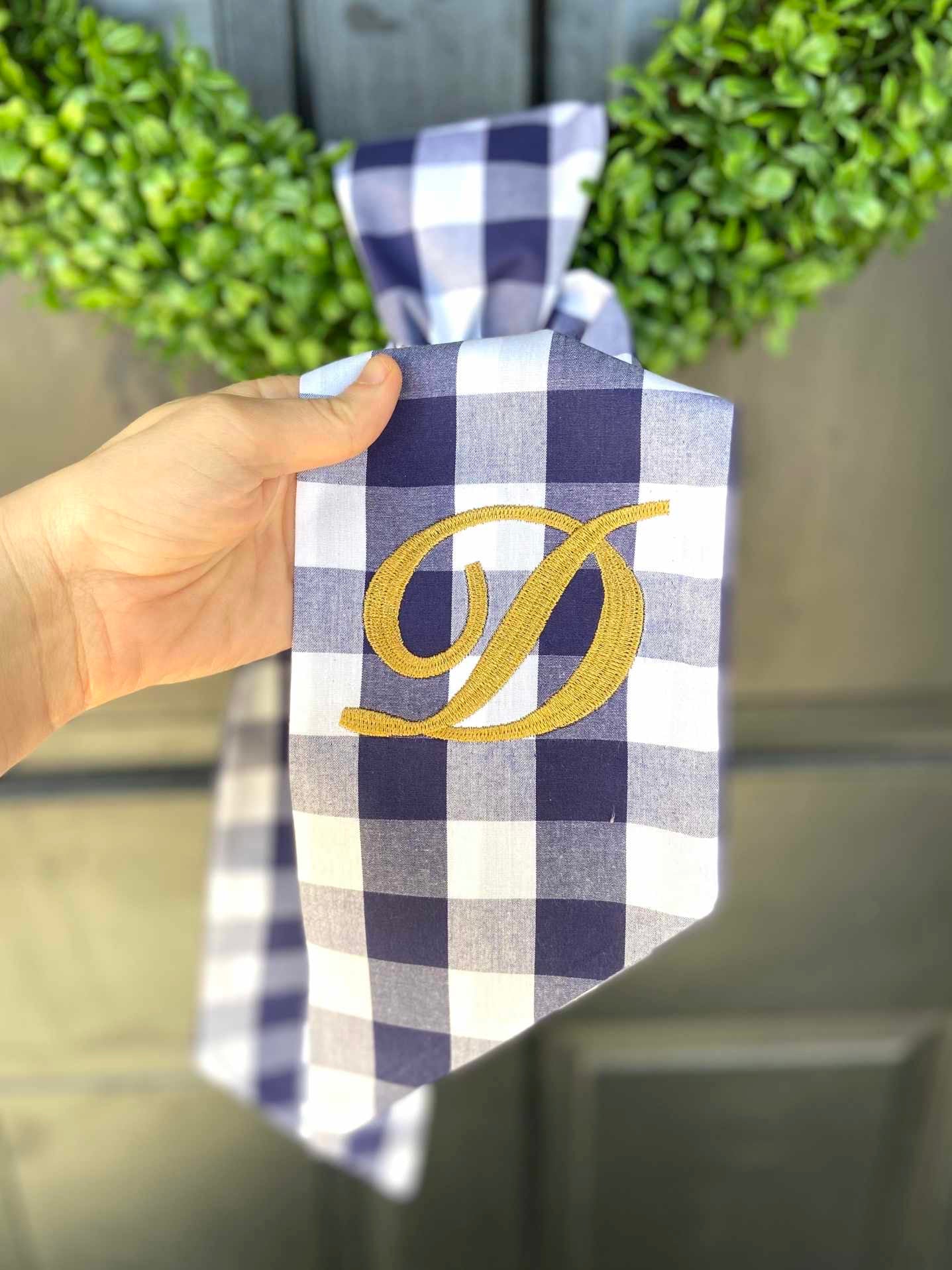 Wreath Sashes - Gingham 1 Inch