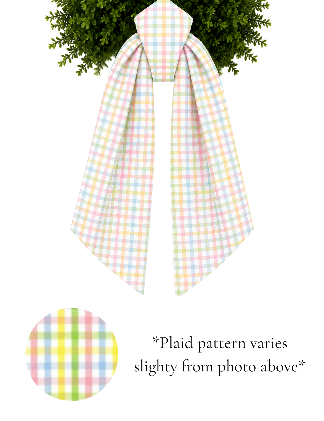 Plaid Wreath Sashes