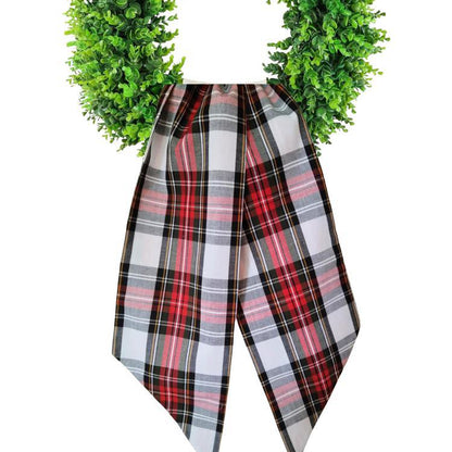 Tartan Plaid Wreath Sash