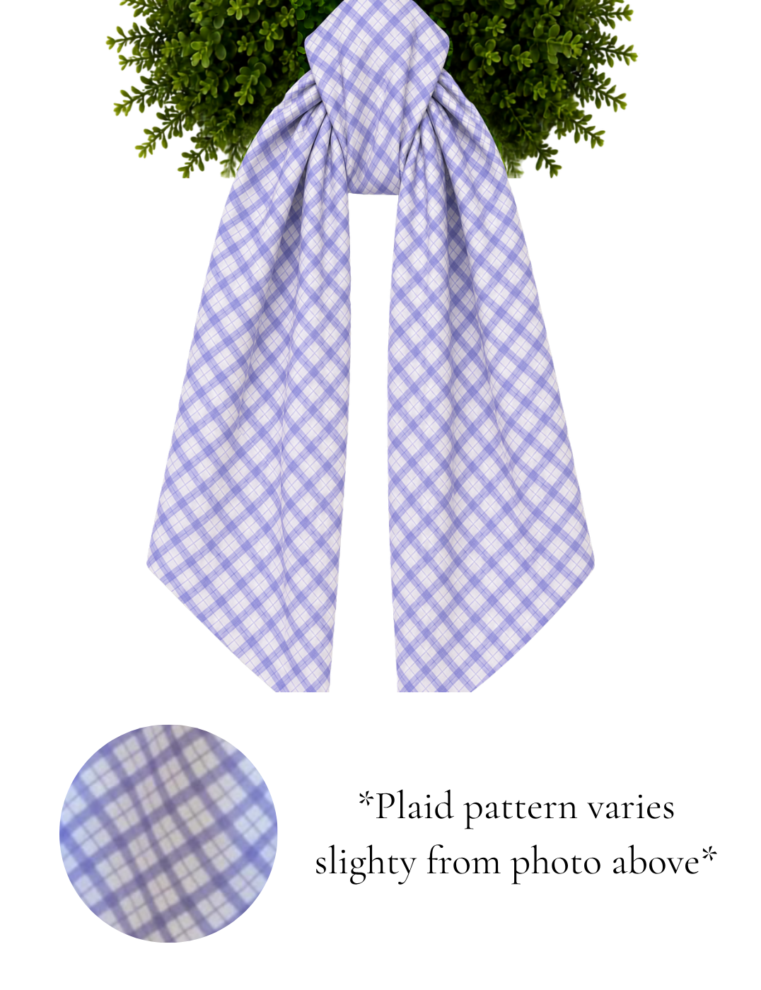 Plaid Wreath Sashes